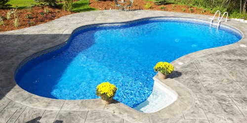 residential swimming pool deck interlocking